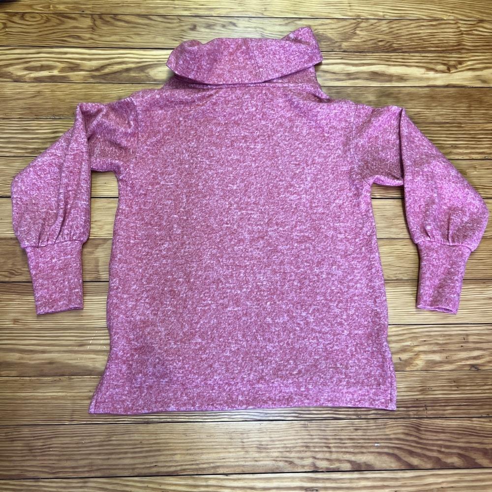 Maeve By Anthropologie Cowl Neck Cozy Fleece Oversized Sweater Red‎ Size XS - Picture 8 of 8